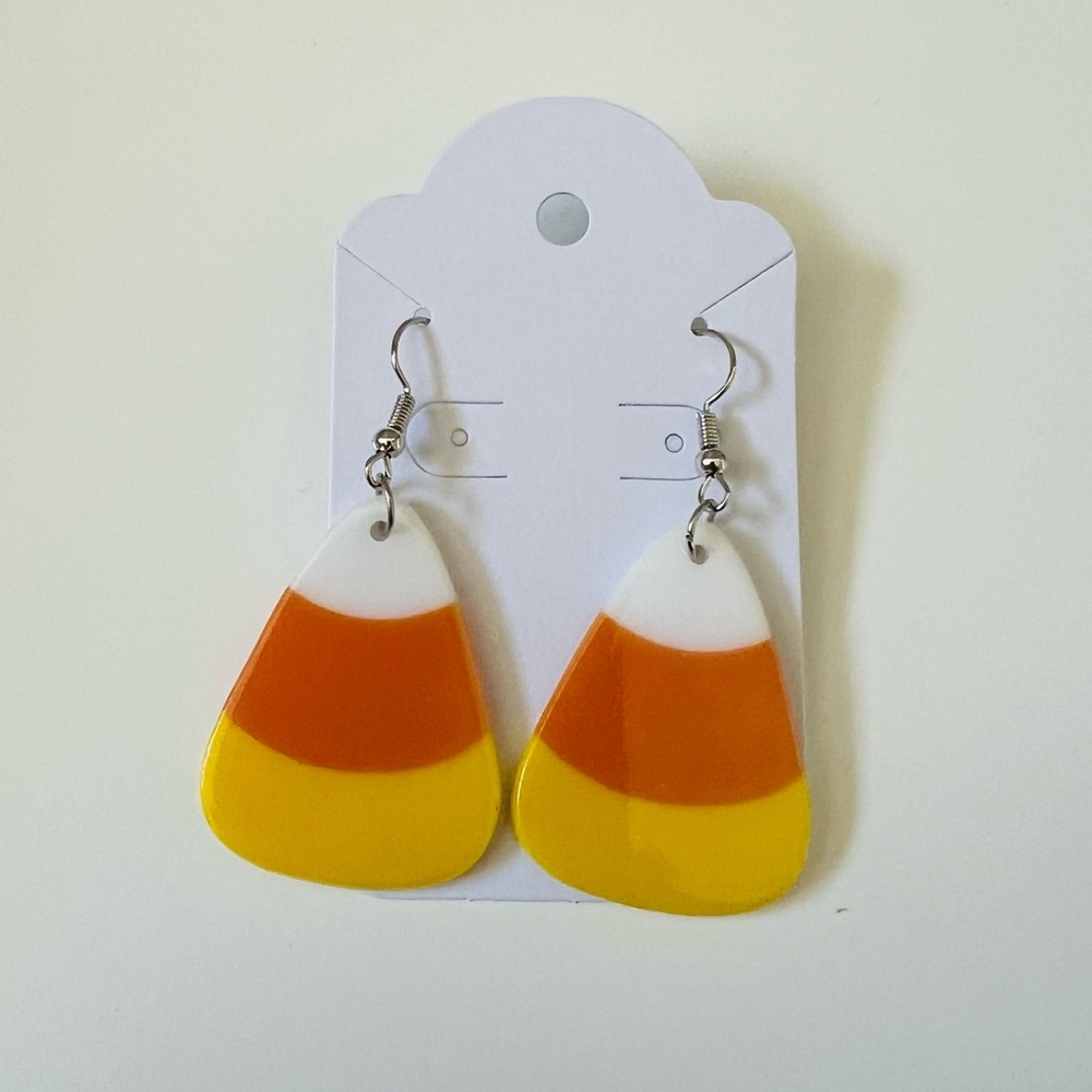 New Fall Halloween Thanksgiving Candy Corn Earrings